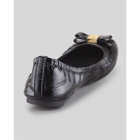 Tory Burch Eddie Bow Patent Leather Ballerina Flats - Picture 5 of 12